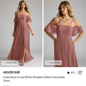 Azazie unaltered cedar rose